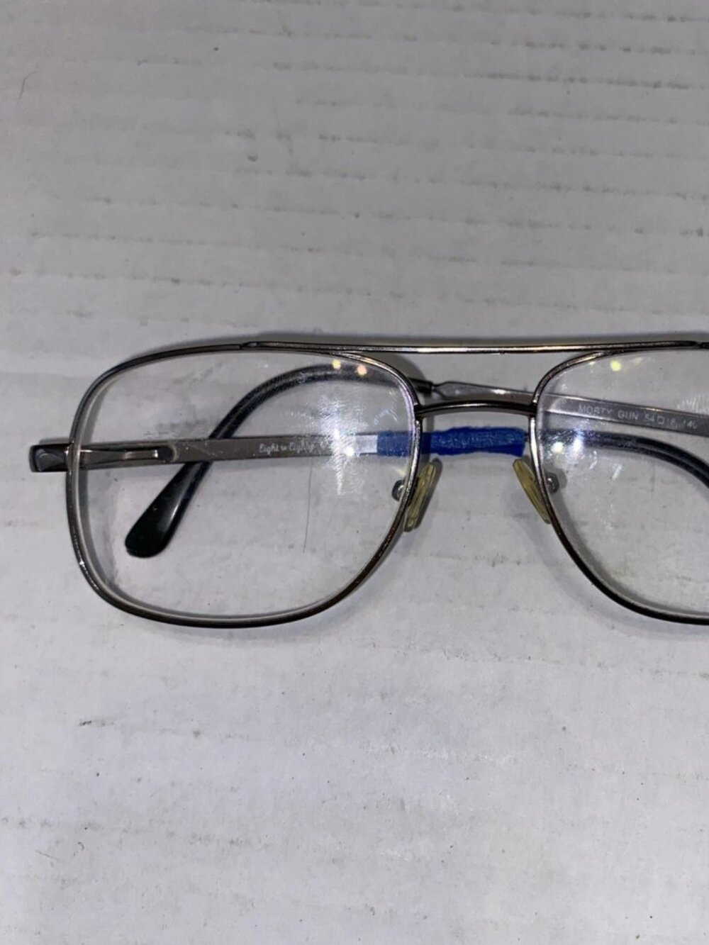 Eight to Eighty Eyeglasses Frames MORTY GUN RARE Square Aviator Rim 54-18-140